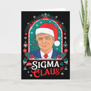 Sigma Claus Feestelijke Politieke Humor Trump Sint Kaart