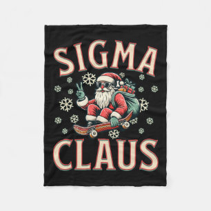Sigma Claus Funny Santa Christmas Meme Tiener Jong Fleece Deken