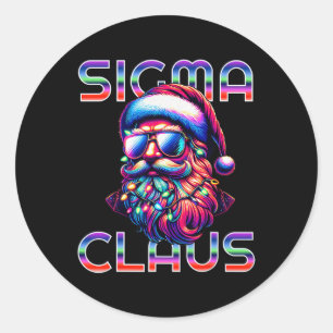 Sigma Claus Funny Santa Christmas Meme Tiener Jong Ronde Sticker