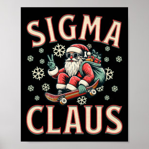 Sigma Claus Grappige Kerstman Kerstmis Meme Tiener Poster