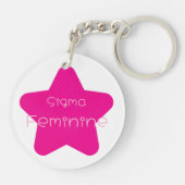 Sigma Feminine Acrylic Keychain (Achterkant)
