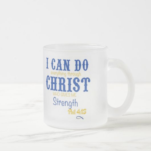 Sigma Gamma Rho Christelijke frosted mok phil 4:13 (Rechts)