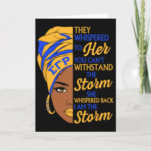 Sigma Gamma Rho Sorority Black History Month Vrouw Kaart
