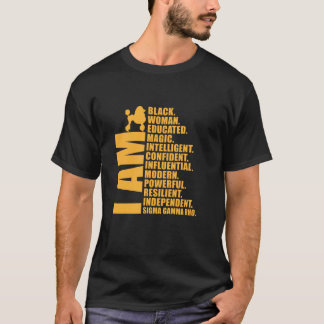 Sigma Gamma Rho Sorority Paraphernalia Zwart Histo T-shirt