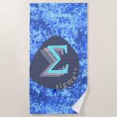 Sigma Greek Monogram Beach Towel Strandlaken (Voorkant)