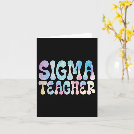 Sigma Leraar Meme Liefhebbers Humor Vrouw Terug Na Kaart (Gele Bloem)