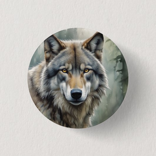 Sigma Male Lone Wolf Ronde Button 3,2 Cm (Voorkant)