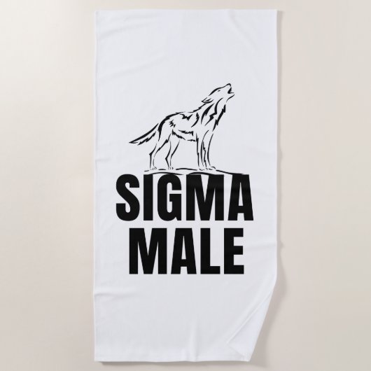 Sigma Male Lone Wolf Strandlaken (Voorkant)