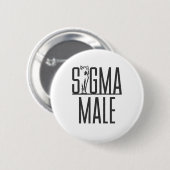 Sigma Male Wolf Lone Ronde Button 5,7 Cm (Voorkant /achterkant)