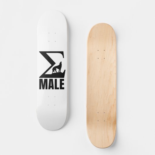 Sigma Mannelijke eenzame wolf Skateboard (Voorkant)