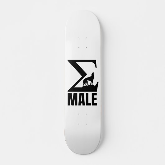 Sigma Mannelijke eenzame wolf Skateboard (Voorkant)