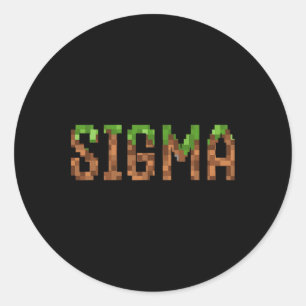 Sigma - Retro videogame pixel art 8-bit pc-gamer  Ronde Sticker