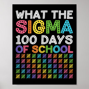 Sigma Skibidi School 100 Dagen Slimmer Grappige Me Poster
