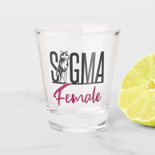 Sigma Vrouw Lone Wolf Shot Glas (Voorkant)