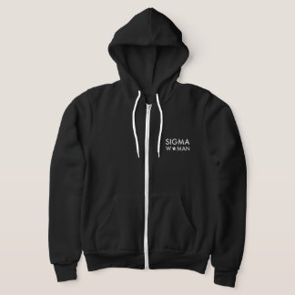 Sigma Vrouw Mindset Statement Zwart Hoodie