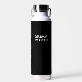 Sigma Vrouw Mindset Statement Zwart Waterfles (Voorkant)