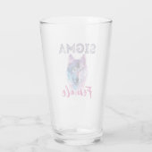 Sigma Vrouw Wolf Lone Loner Meme Glas (Achterkant)