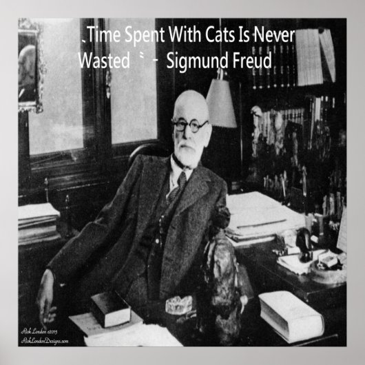 Sigmund Freud Au Bureau & Cat Cat Cat Poster (Devant)