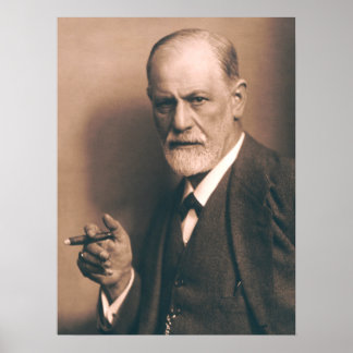 Sigmund Freud avec affiche de Cigar