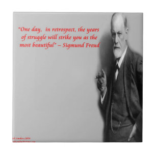 Sigmund Freud beroemde "strijd" citaat Tegeltje