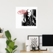 Sigmund Freud cigar quote square Poster (Thuiskantoor)