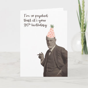 Sigmund Freud Funny 35th Birthday Kaart