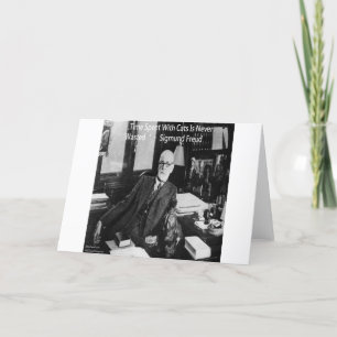 Sigmund Freud in zijn Kantoor & grappige citaat Kaart