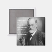 Sigmund Freud Magnet de citation 4 (Recto/Verso)