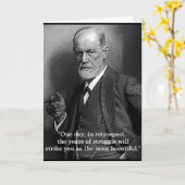 Sigmund Freud "One Day..." citation carte de voeux (Fleur jaune)