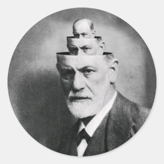 Sigmund Freud Ronde Sticker