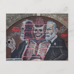 Sigmund Freud Street Art Briefkaart