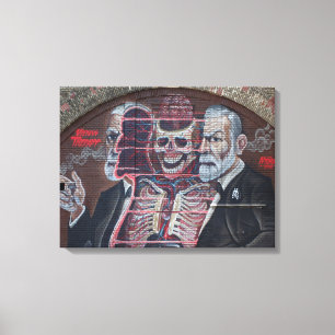 Sigmund Freud Street Art Canvas Afdruk