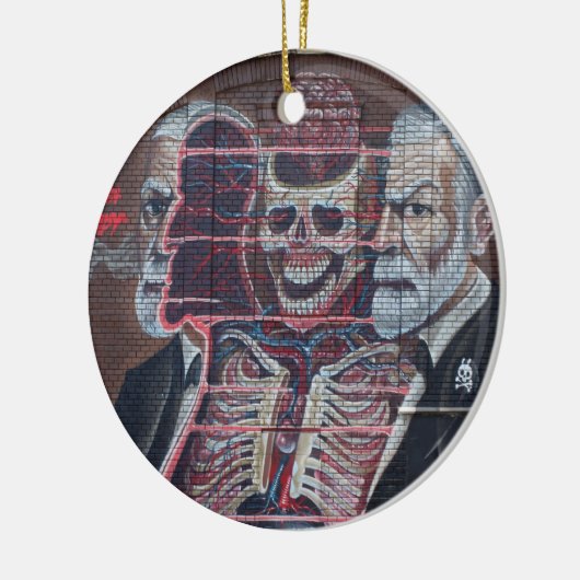 Sigmund Freud Street Art Keramisch Ornament (Links)
