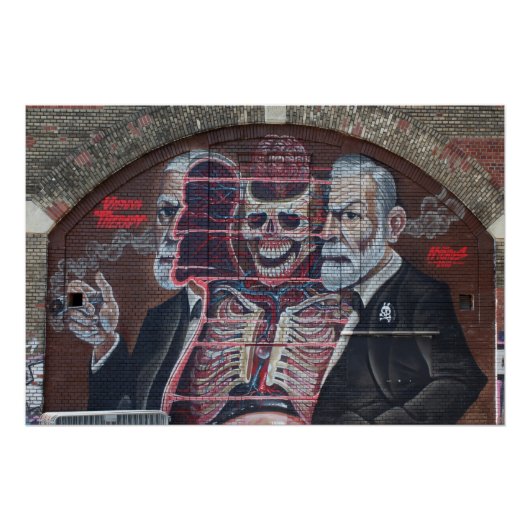 Sigmund Freud Street Art Perfect Poster (Voorkant)