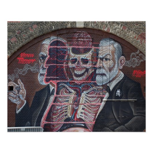 Sigmund Freud Street Art Perfect Poster (Voorkant)