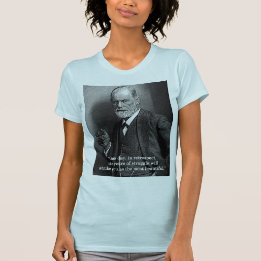 Sigmund Freud "un jour." T-shirt de citation - (Devant)