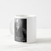 Sigmund Freud "un jour." tasse de citation (Devant gauche)