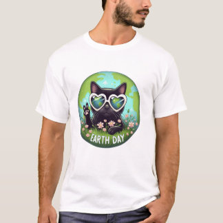 Sign Hand Black Cat T-shirt