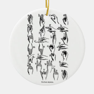 Sign Language Alphabet Ornament
