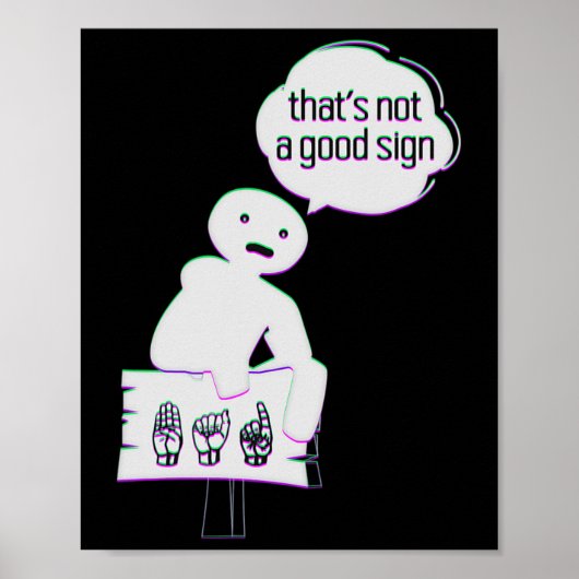 Sign Language ASL American Hand Talking Awareness Poster (Voorkant)
