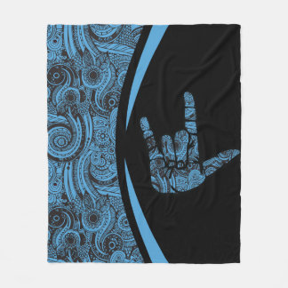 Sign Language Blanket  ASL Mam Love Fleece Deken