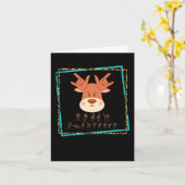 Sign Language Deaf kerstrenrendierdoaf ASL awa Kaart (Gele Bloem)