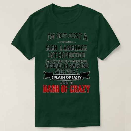 Sign Language Interpreter Birthday kerstcadeau T-shirt (Design voorkant)