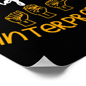 Sign Language Interpreter Deaf Sign Language Aware Poster (Hoek)