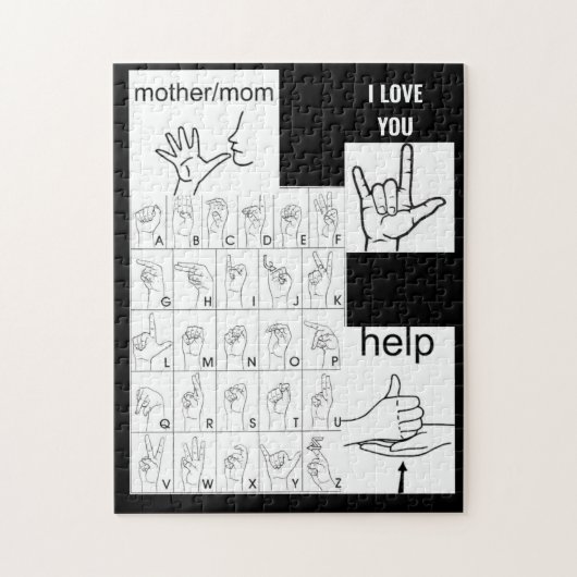 SIGN LANGUAGE puzzel Legpuzzel (Verticaal)