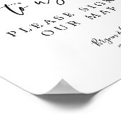 Sign Map Guestbook Destination Wedding Decor B613 Poster (Hoek)