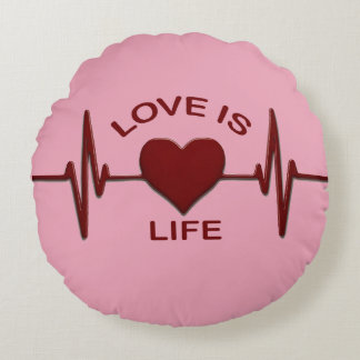 Sign of love rond kussen