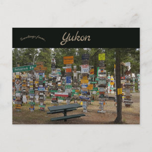 Sign Post Forest Watson Lake Yukon Canada Briefkaart