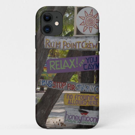 Sign post Rum Point Grand Cayman Case-Mate iPhone Case (Achterkant)