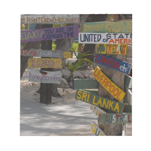 Sign Post Rum Point Grand Cayman Notitieblok (Voorkant)